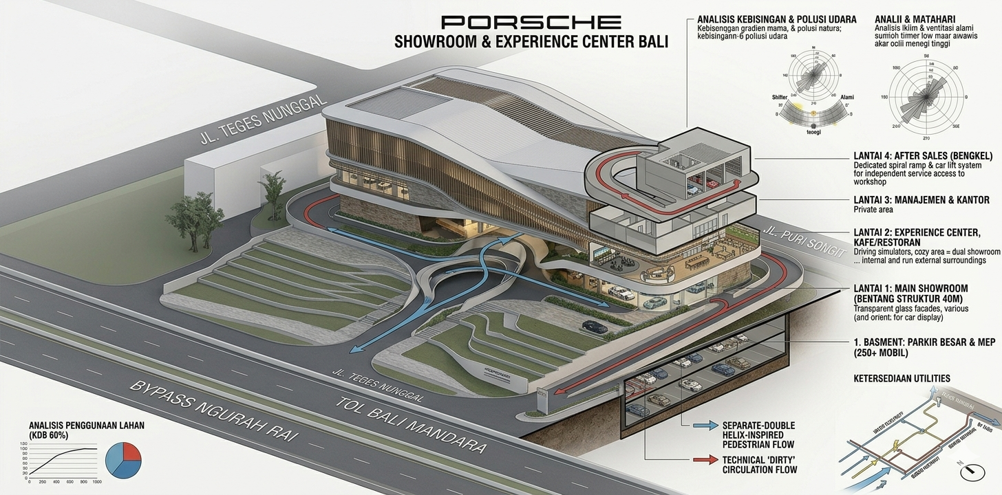 Analisis Tapak untuk Perancangan Showroom dan Experience Center di daerah Badung Selatan